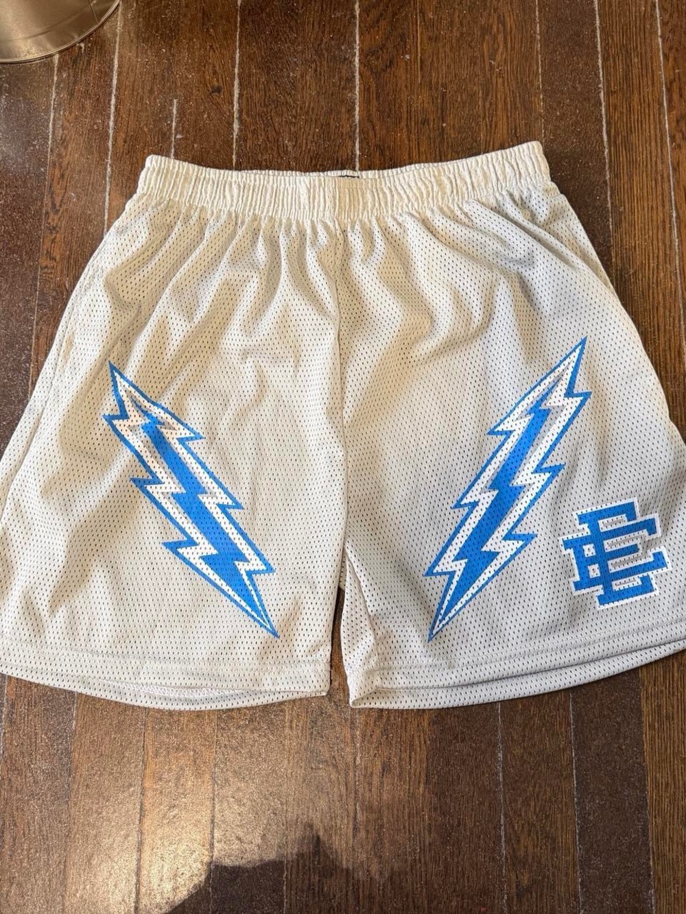 Eric Emanuel Gray Bolt Mesh Shorts SS22
